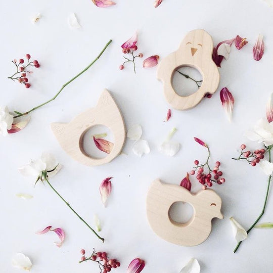 Houten bijtring - Pinguïn