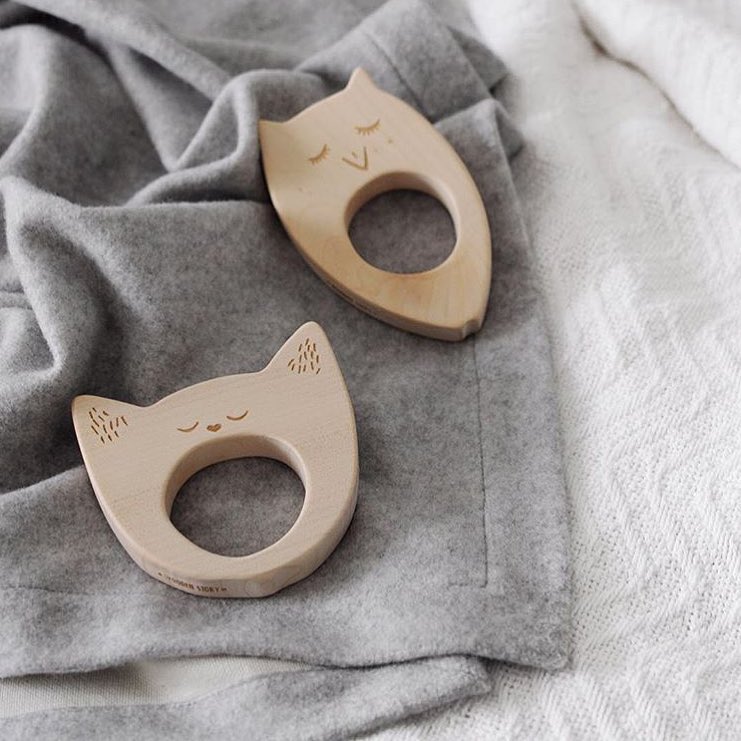 Houten bijtring - Pinguïn