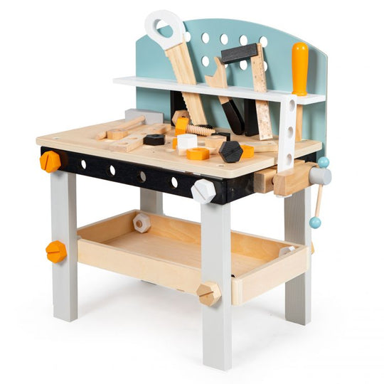 Kleine Houten Werkbank voor Kinderen – 32-delige Set