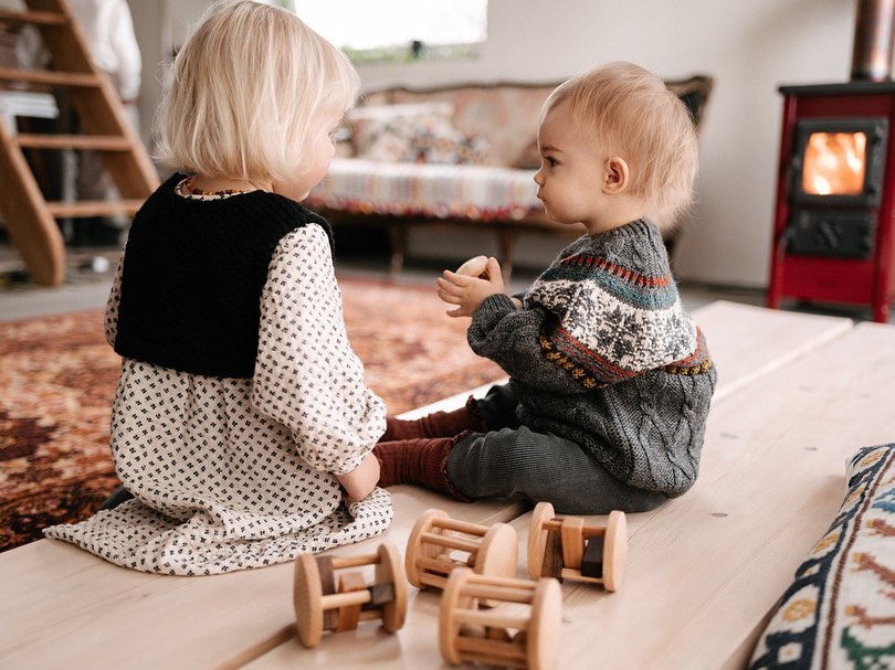 Houten rammelaar - Tortelduif