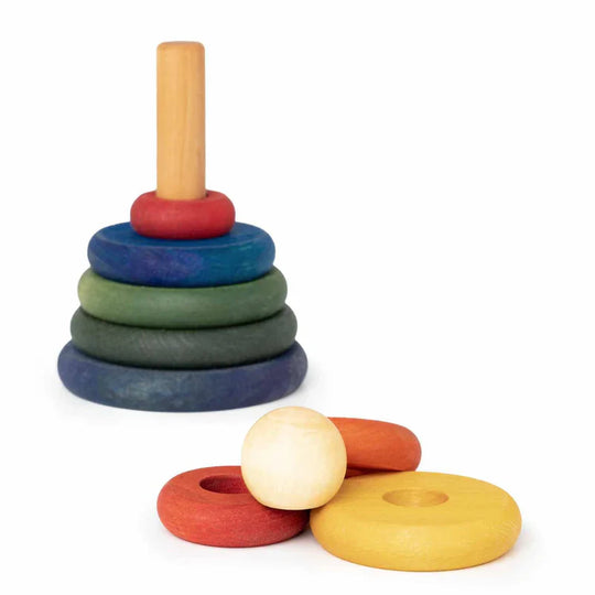 Wooden Round Pyramid - Colorful