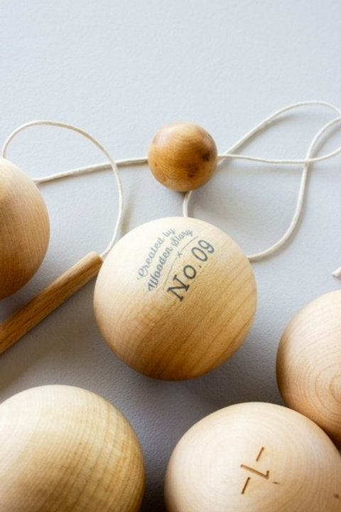 Houten jeu de boules spel