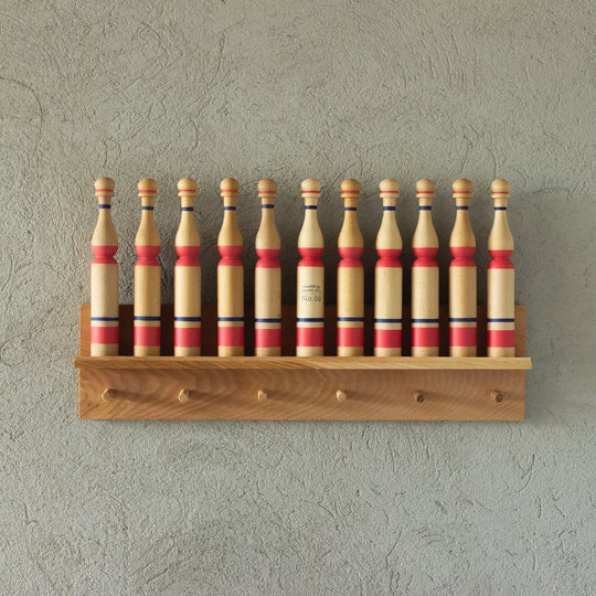 Houten bowlingkegels - Rood