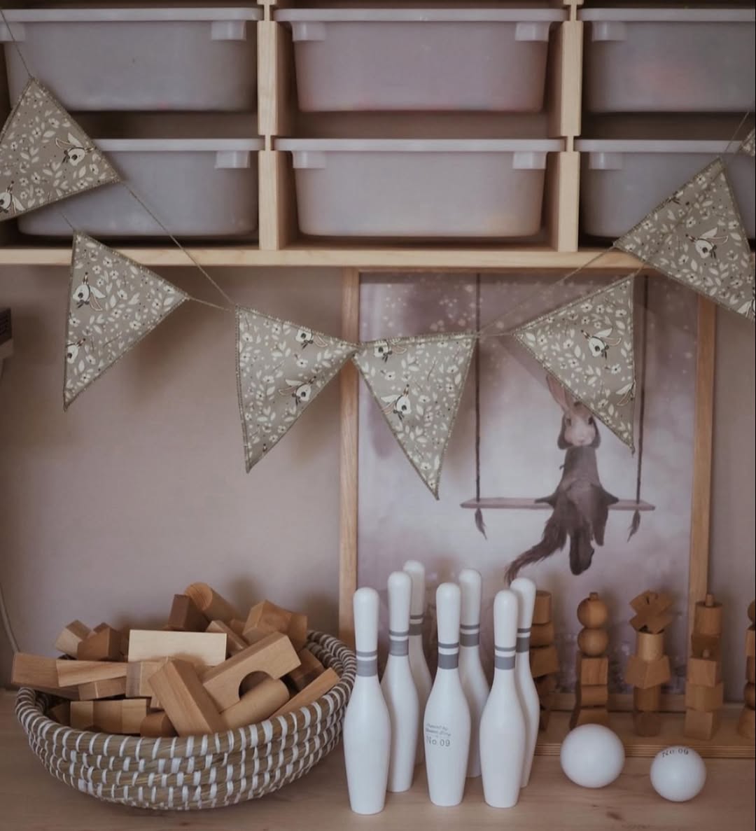 Houten bowlingkegels - Vintage