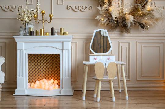 Prinsessen Beautytafel Set met spiegel en stoel - Tulp