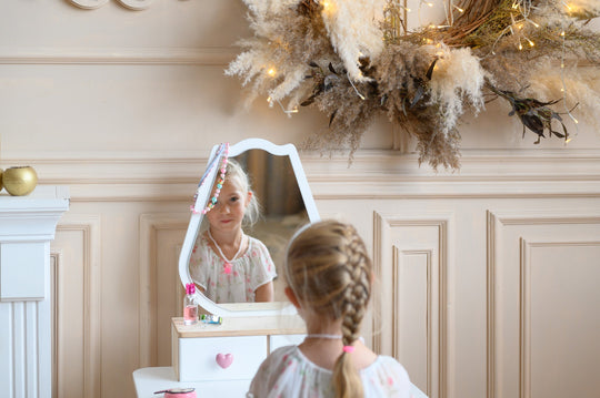 Prinsessen Beautytafel Set met spiegel en stoel - Tulp