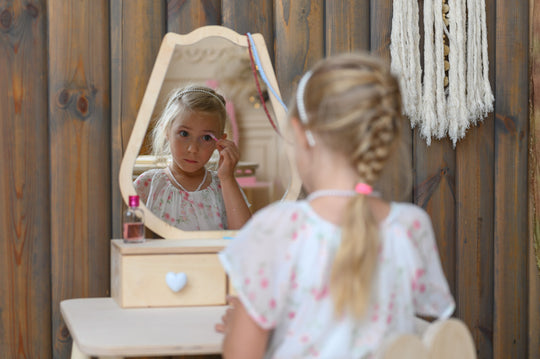 Prinsessen Beautytafel Set met spiegel en stoel - Tulp