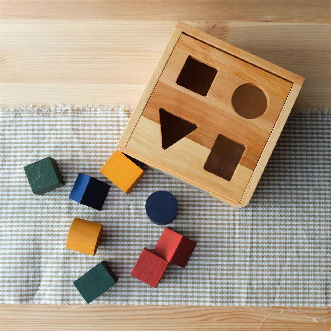 Houten Vormen Sorteerdoos - kleurrijk