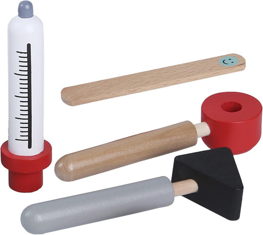 Houten doktersgereedschapsset