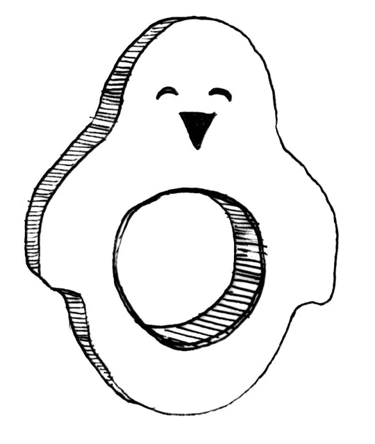 Houten bijtring - Pinguïn