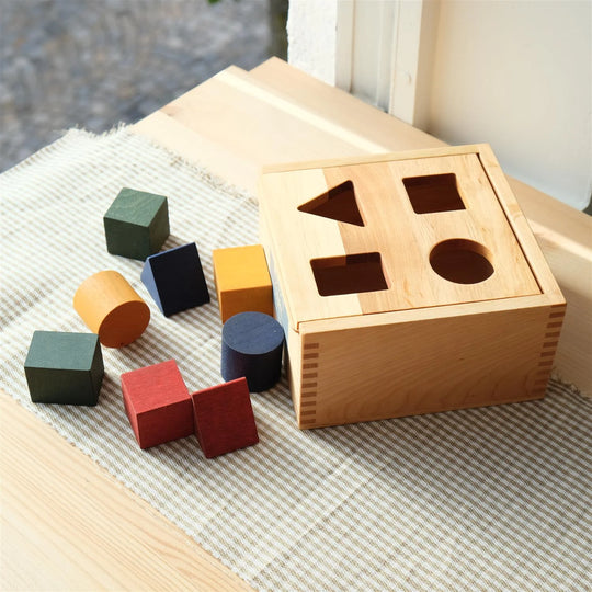 Houten Vormen Sorteerdoos - kleurrijk