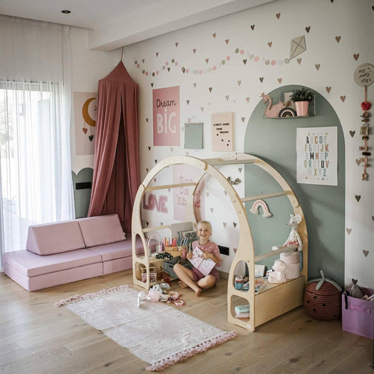 Montessori Waldorf speelstandaard/speelgoedrek voor kinderen