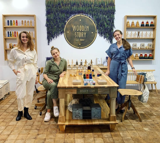 Houten vormensorteerblokken - Kleuren XL