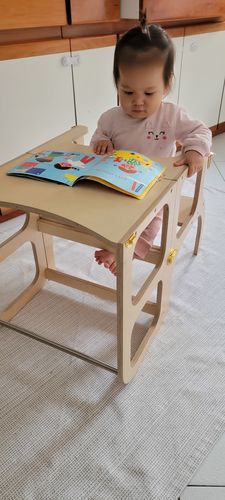 STEP'n'SITยฎ Convertible 2-in-1 Helper Tower/Table - Natural wood