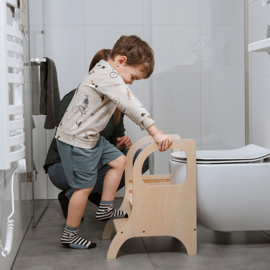 MIIMO® Adjustable Height Step Stool - White