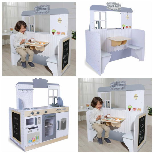 Houten Restaurant & Keuken 2-in-1