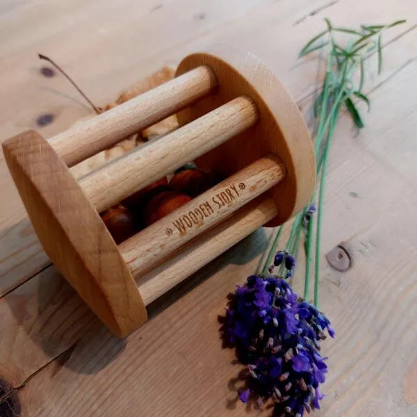 Houten rammelaar - Tortelduif