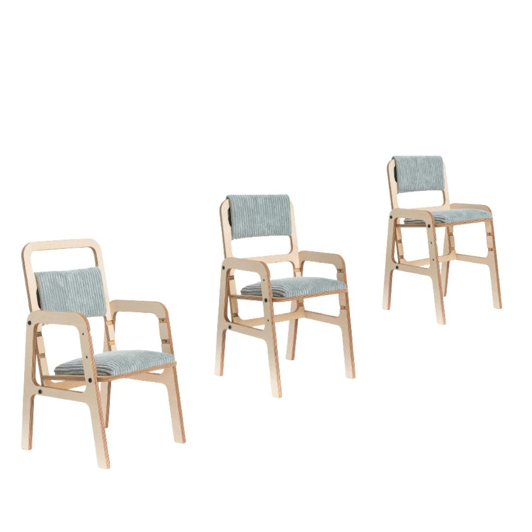 Adjustable Children Montessori Table and Chair Set Luula - Mint Green
