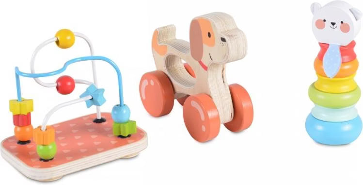 3-in-1 Houten Speelset – Leren, Spelen & Ontdekken