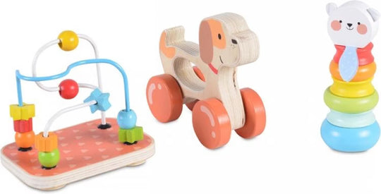 3-in-1 Houten Speelset – Leren, Spelen & Ontdekken