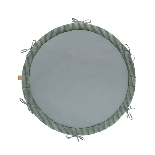 Baby Nest & Play Mat With Crib Bumper Braid - Olive Green