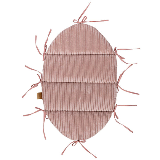 Baby Nest With Braided Bumper - Powder Pink