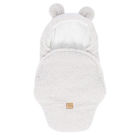 Baby Swaddle with Bear Ears – Bearly Off-White