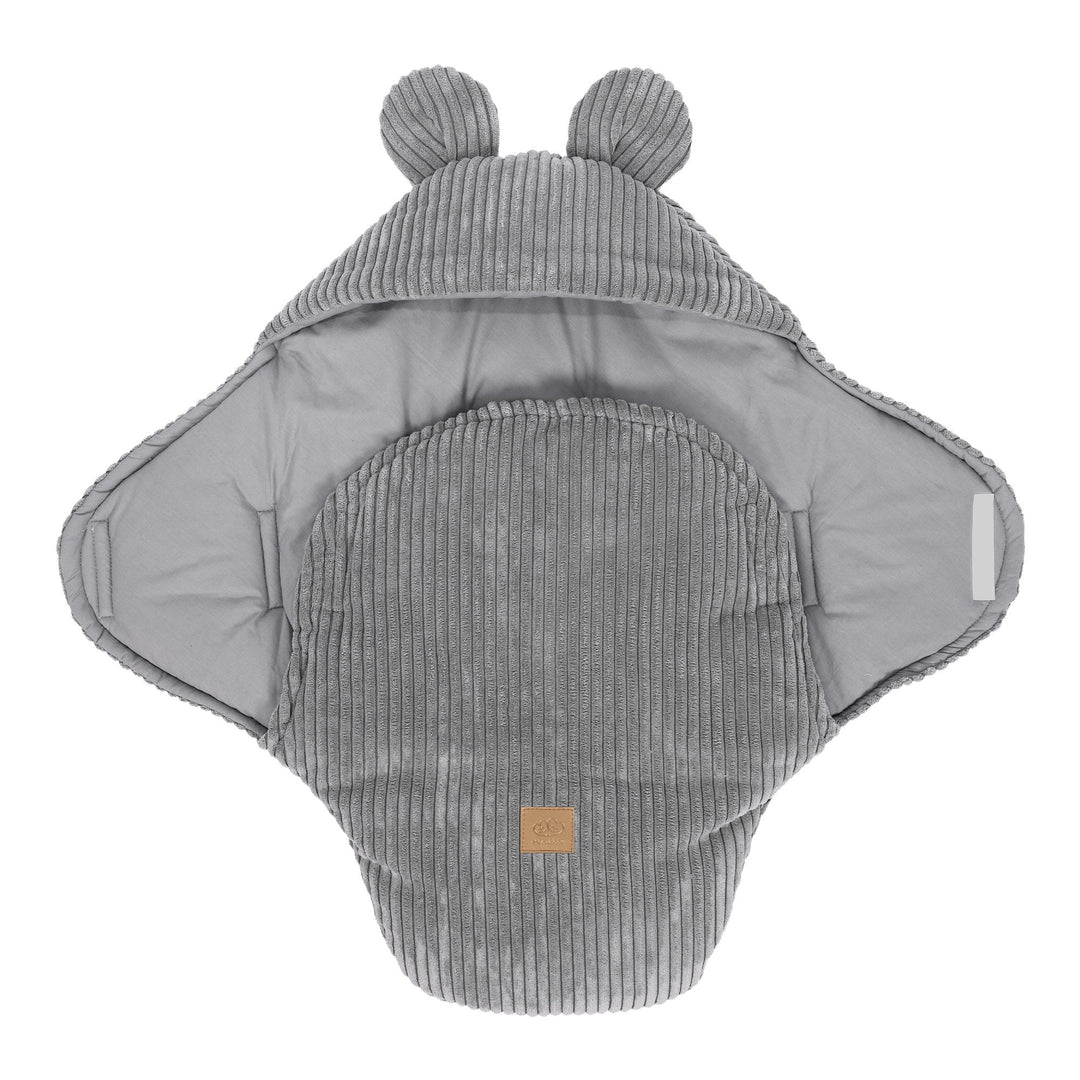 Baby Swaddle with Bear Ears – Grey