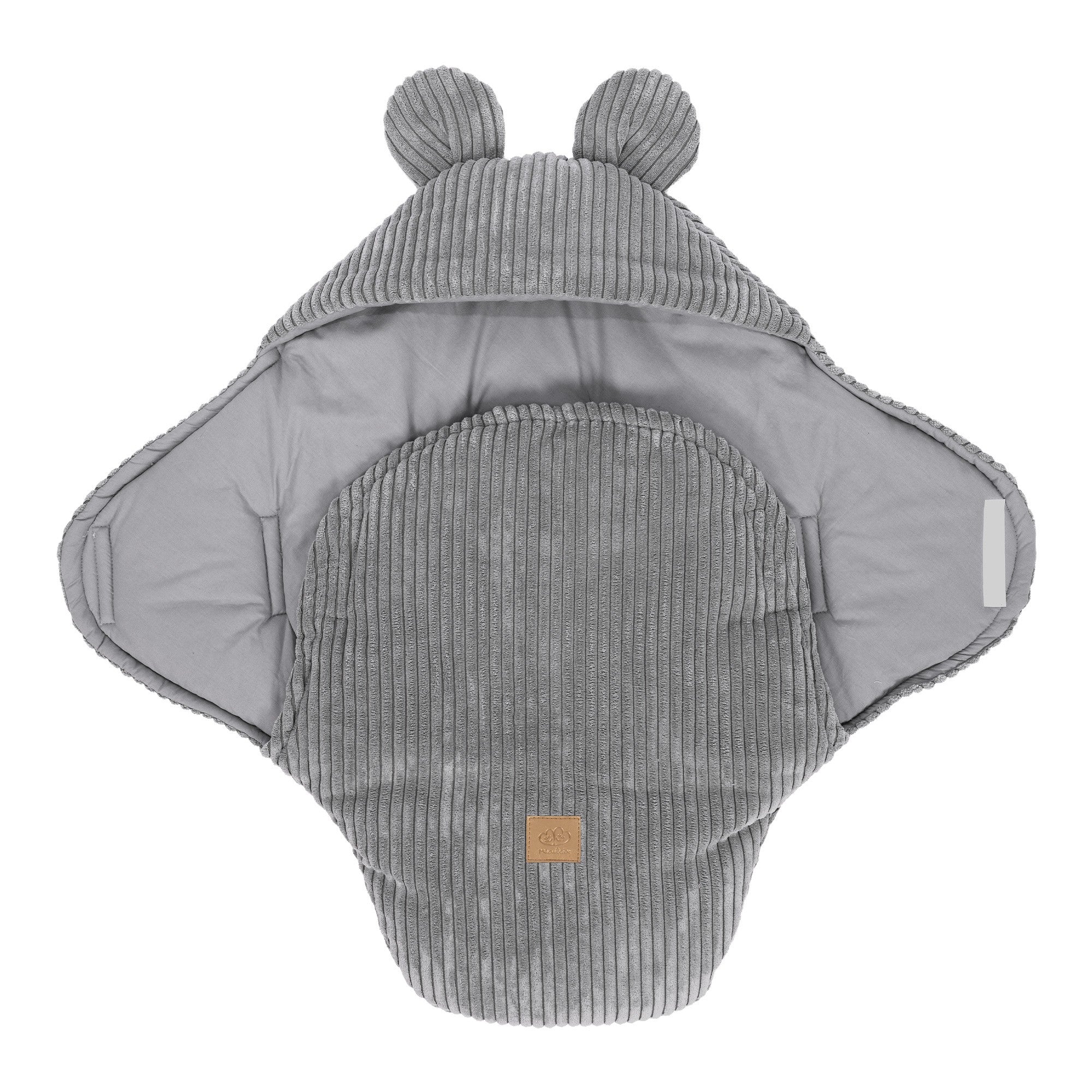Baby Swaddle with Bear Ears β Grey