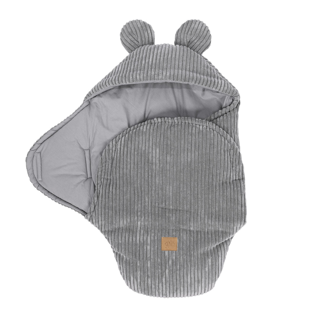 Baby Swaddle with Bear Ears – Grey