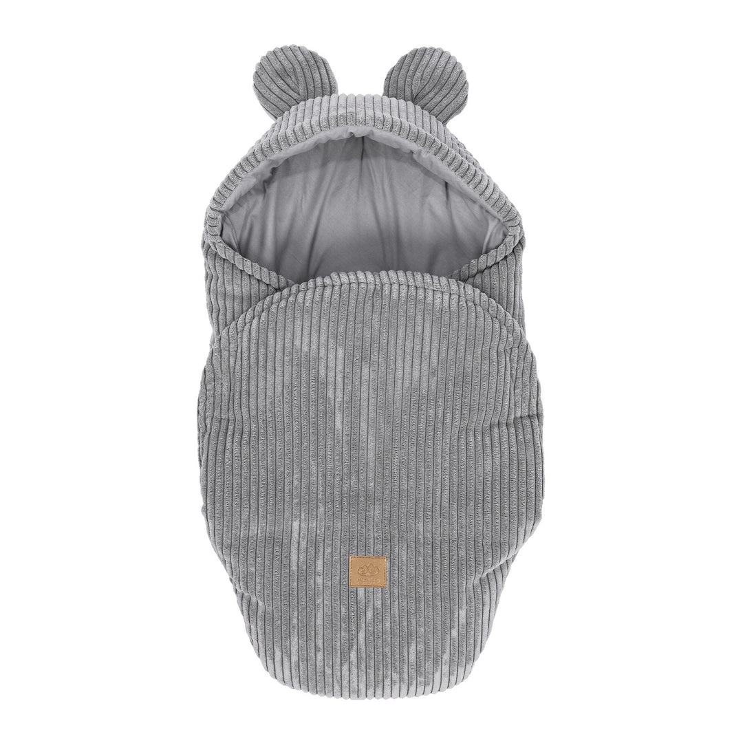 Baby Swaddle with Bear Ears – Grey