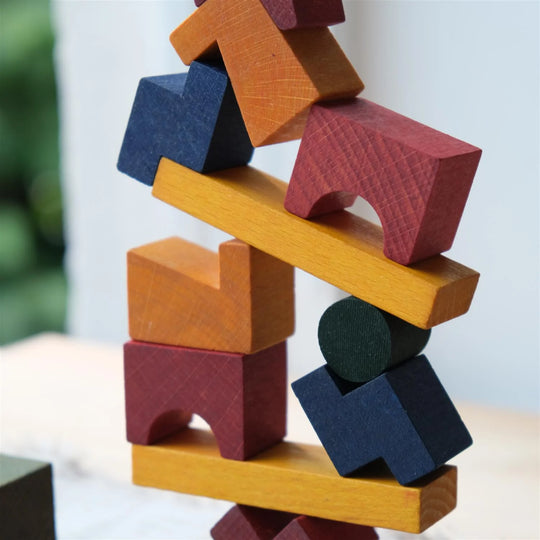 Houten torenpuzzel - kleurrijk