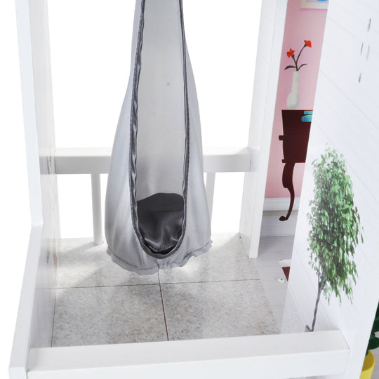 Houten Poppenhuis Liselle met LED-verlichting