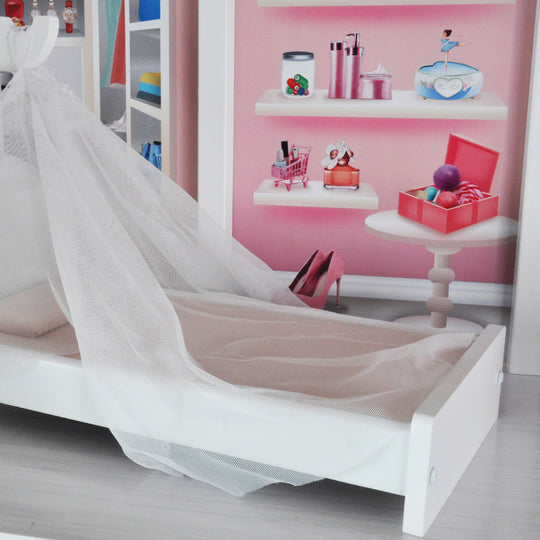 Houten Poppenhuis Liselle met LED-verlichting