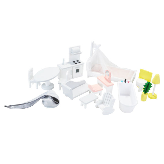 Houten Poppenhuis Liselle met LED-verlichting