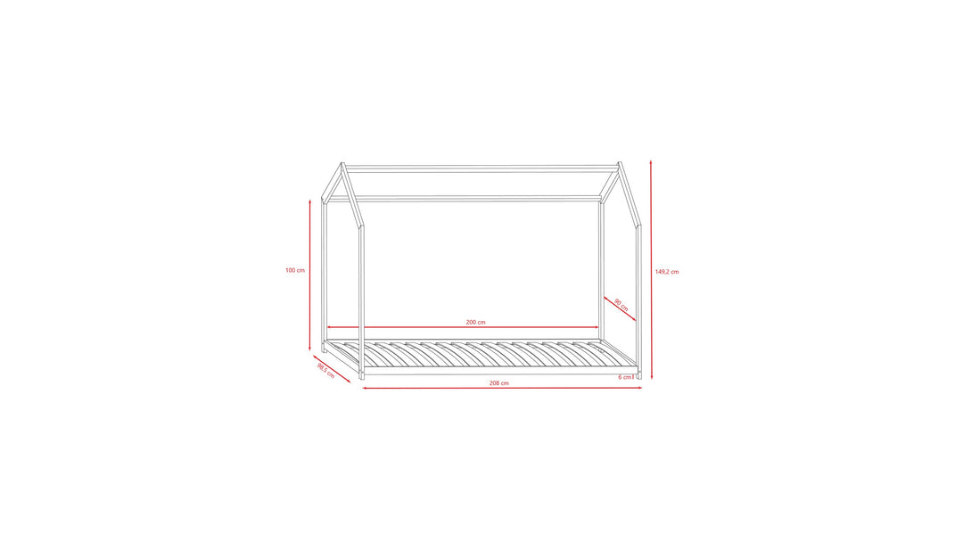 House Bed Bella - White