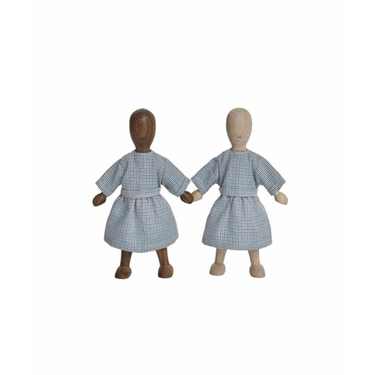Walnoten Houten Popje met Jurk