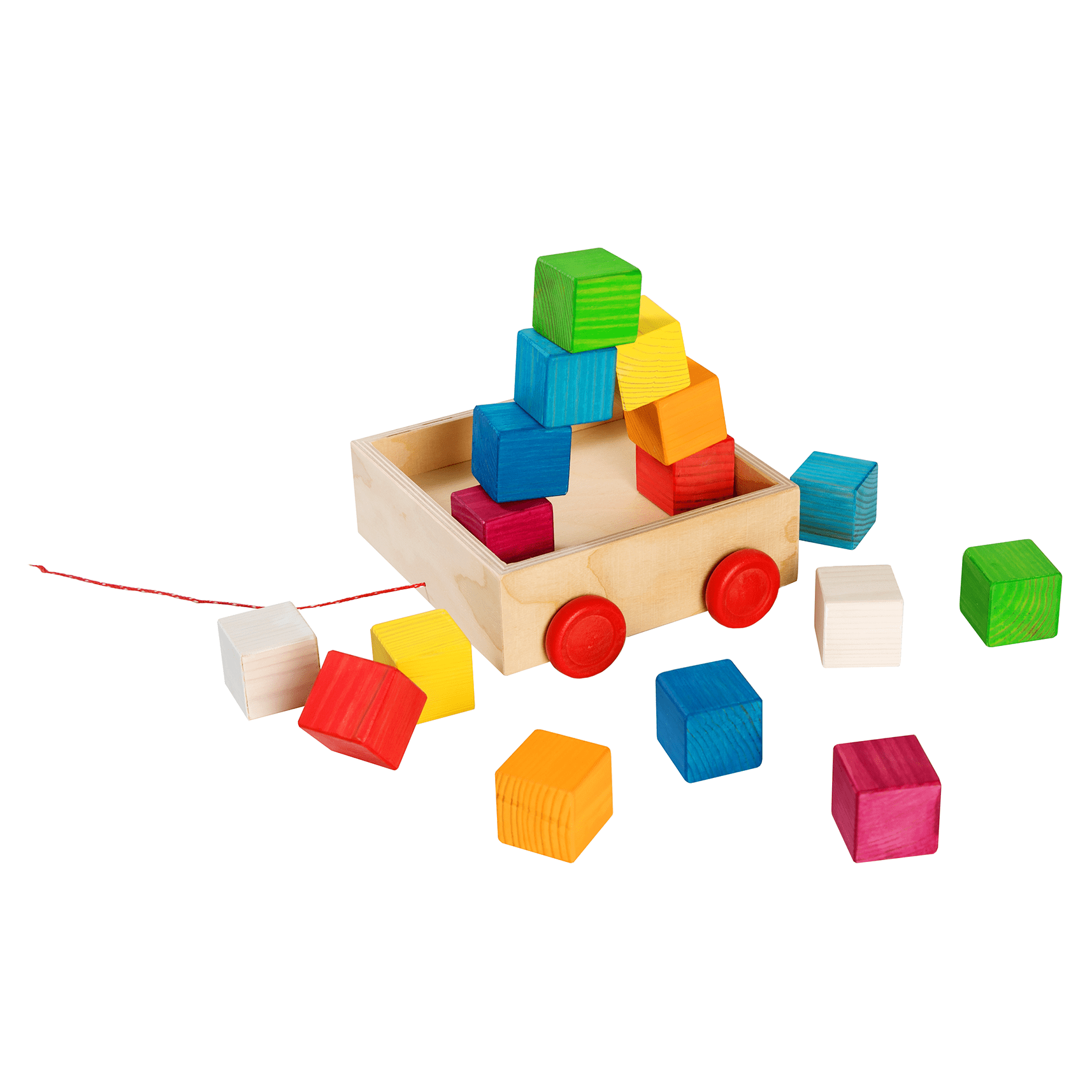 Hand-made Colorful Wooden Building Blocks for Kids β 16 pieces