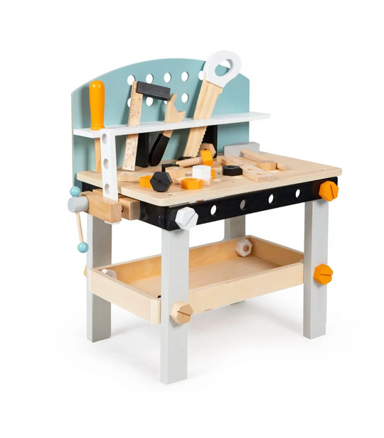 Kleine Houten Werkbank voor Kinderen – 32-delige Set