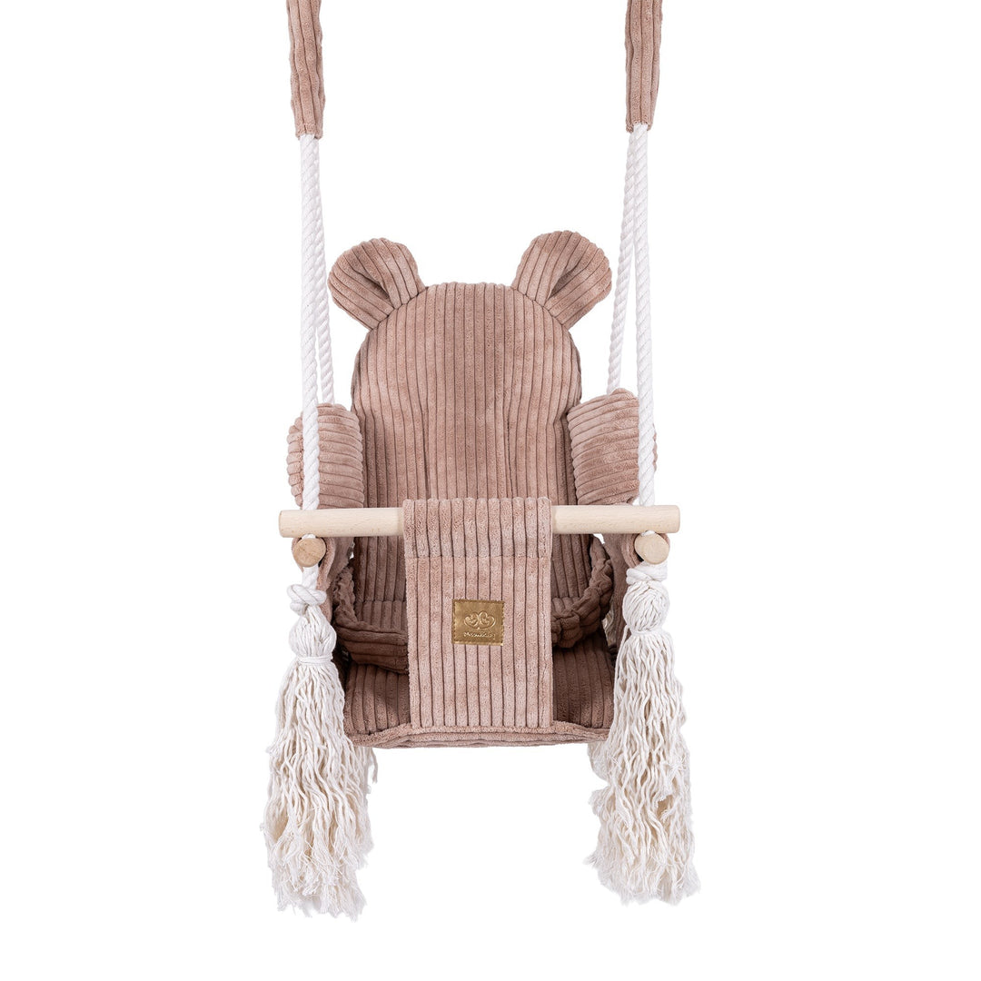 Indoor Baby Swing, Teddy - Pink Powder