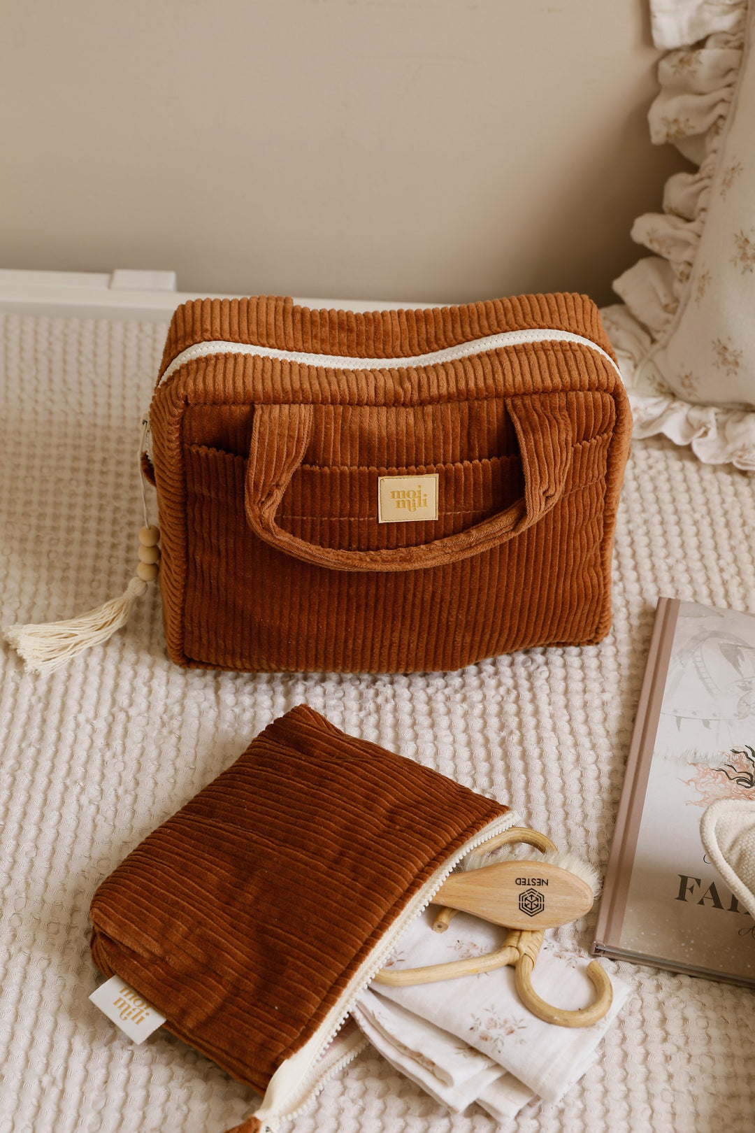 Large Make-Up Bag - Caramel