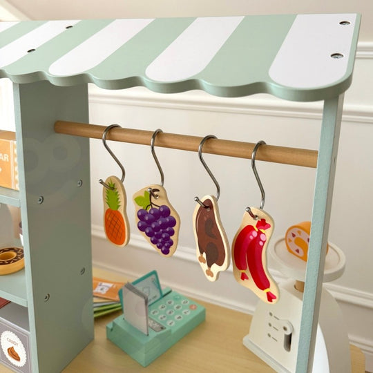 Large Multifunctional Wooden Food Truck Stand, 73 pcs