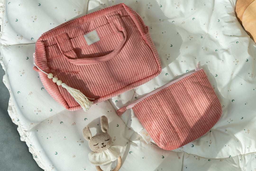 Make-Up Bag Set of 2 - Coral