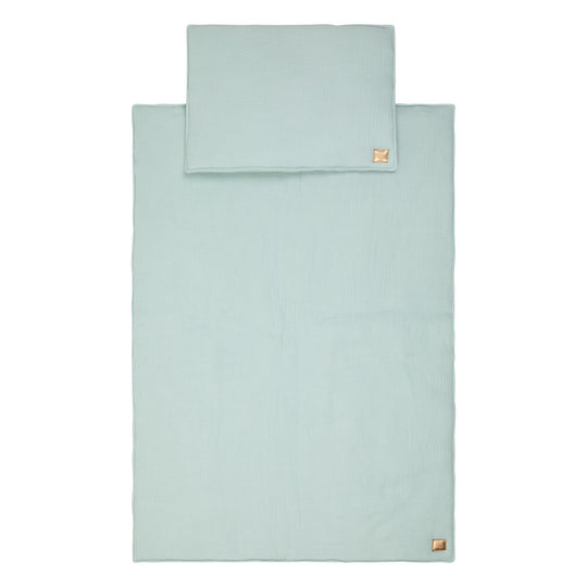 Muslin Baby Blanket + Pillow Set - Mint