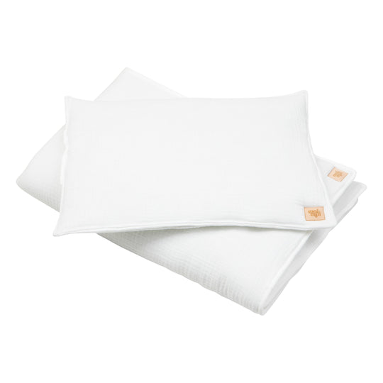 Muslin Baby Blanket + Pillow Set - Cream