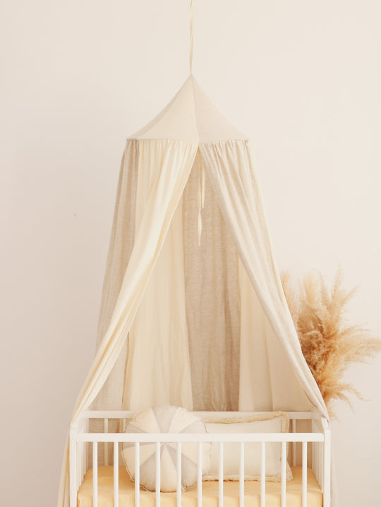Organic Cotton and Linen Canopy - Cream Circus