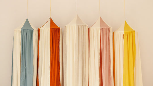 Organic Cotton and Linen Canopy - Cream Circus