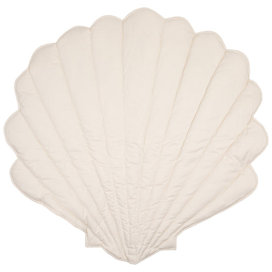 Organic Cotton and Velvet Shell Playmat - Beige