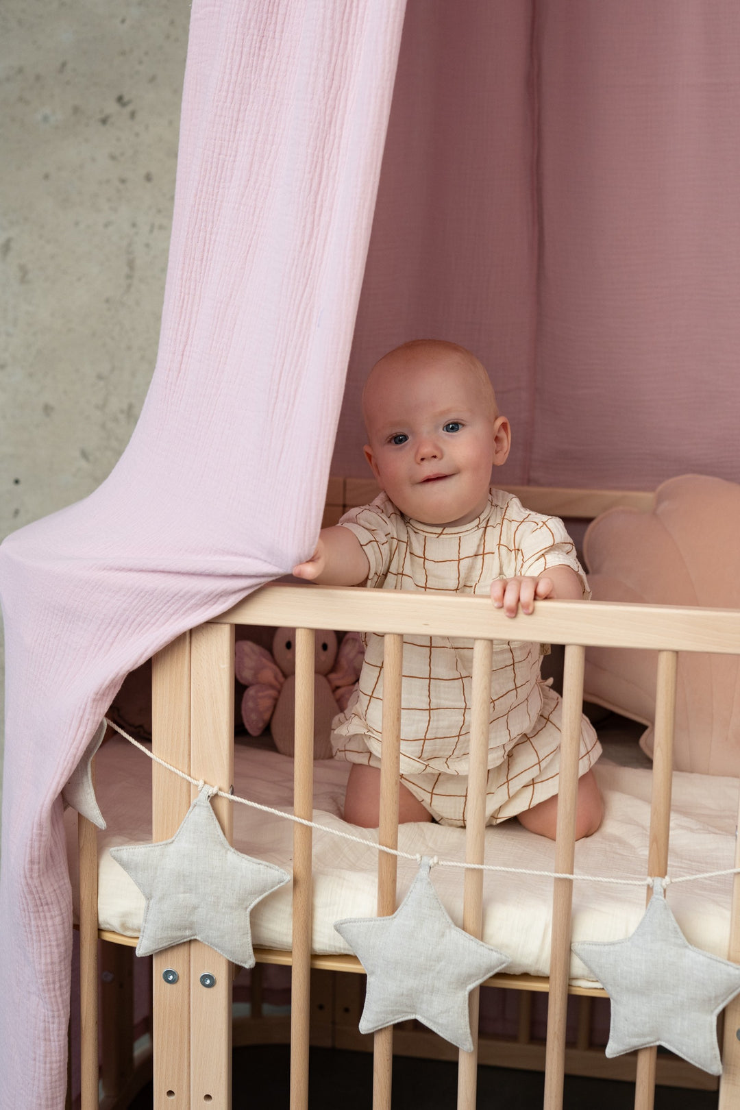Organic Cotton Canopy - Baby Pink