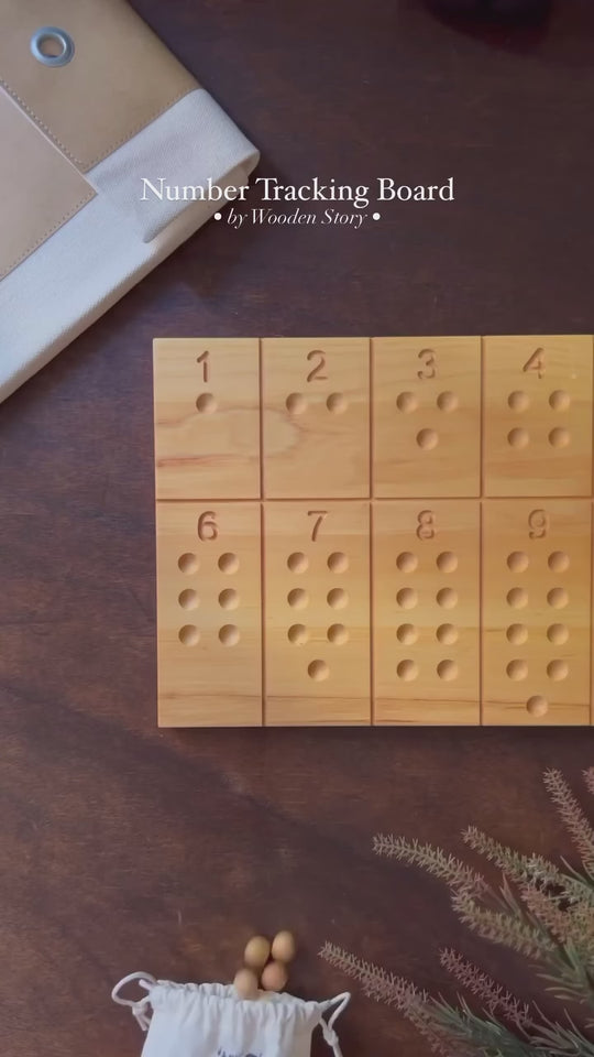 Houten Montessori-getallenbord